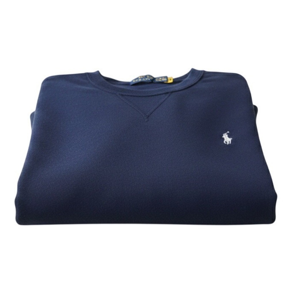 Polo Ralph Lauren Navy Blue Crewneck Sweatshirt 2XLT Embroidered Pony Logo‎